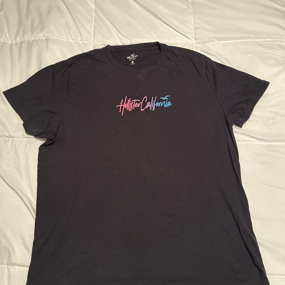 Hollister Black Tee with Vibrant Logo